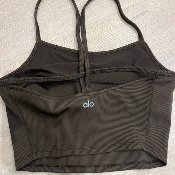 Espresso Yoga Alo top - Picture 1 of 2